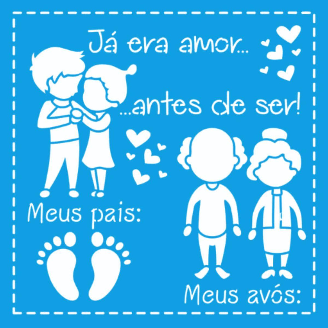 Stencil Litoarte 14x14 STA-152 Já Era Amor Antes de Ser - Palácio da Arte