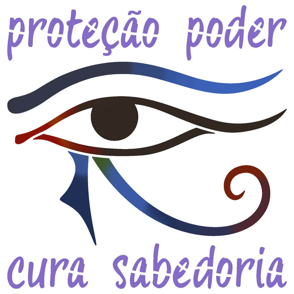 Stencil Litoarte 14x14 STA-191 Esotérico Olho de Hórus - Palácio da Arte