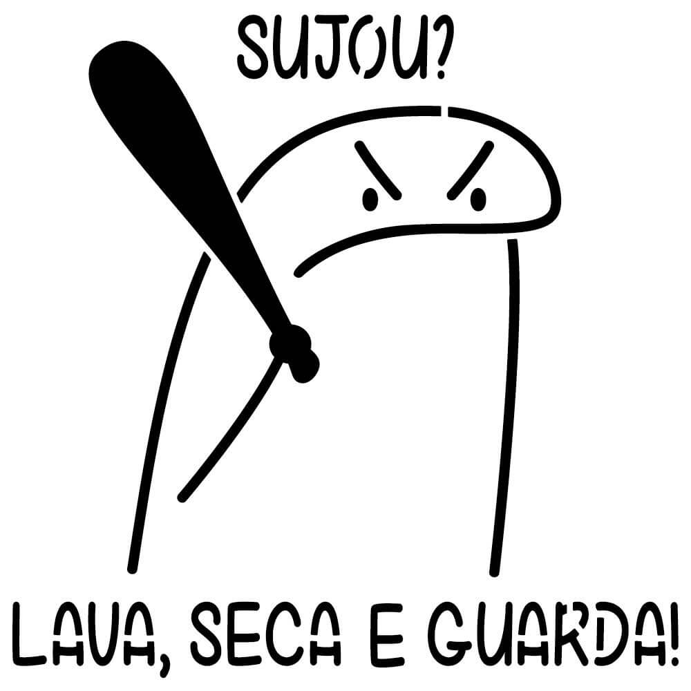 Stencil Litoarte 14x14 STA-196 Flork Cozinha - Palácio da Arte