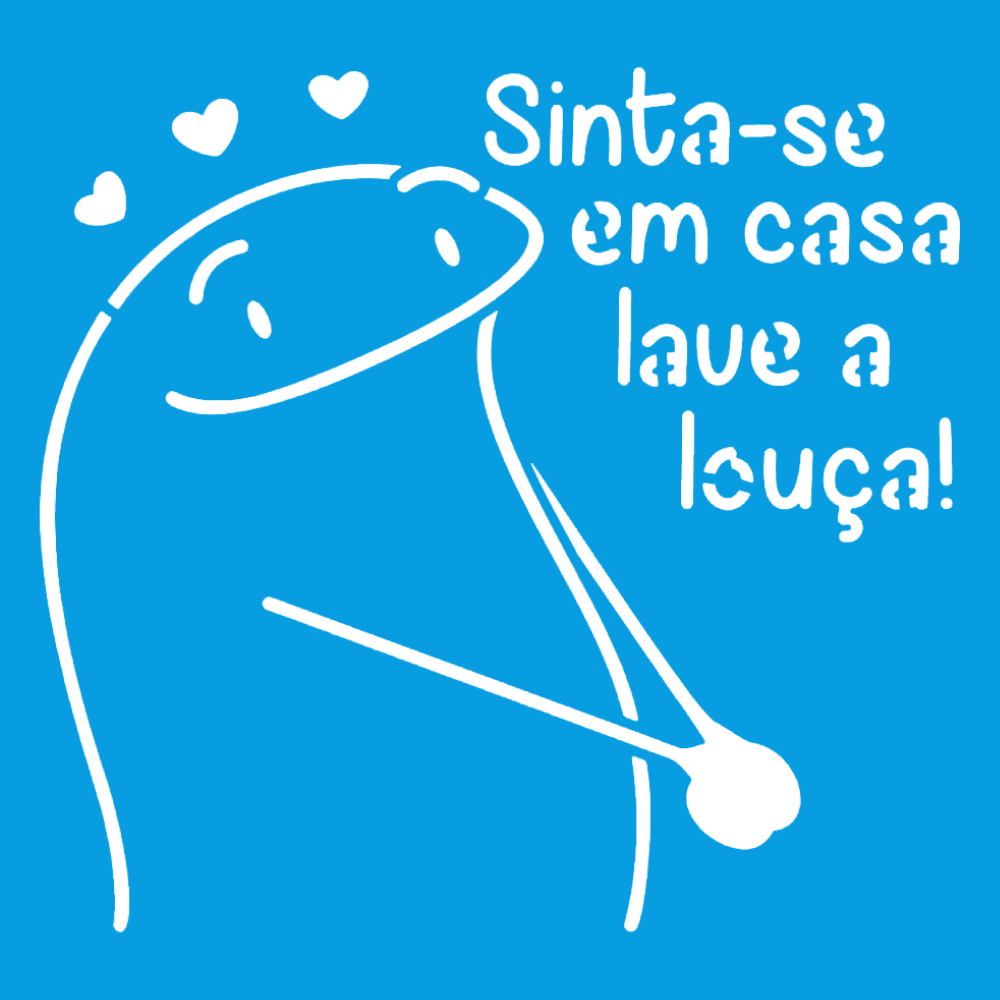Stencil Litoarte 14x14 STA-199 Flork Frase Sinta-se em Casa - Palácio da Arte