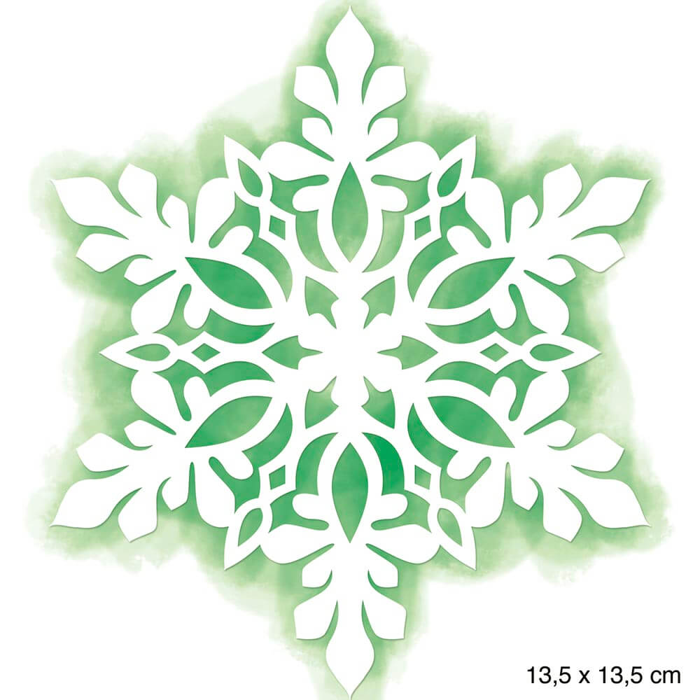 Stencil Litoarte 14x14 STAN-002 Natal Flocos de Neve - Palácio da Arte