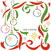 Stencil Litoarte 14x14 STAN-009 Natal Moldura Natalina - Palácio da Arte