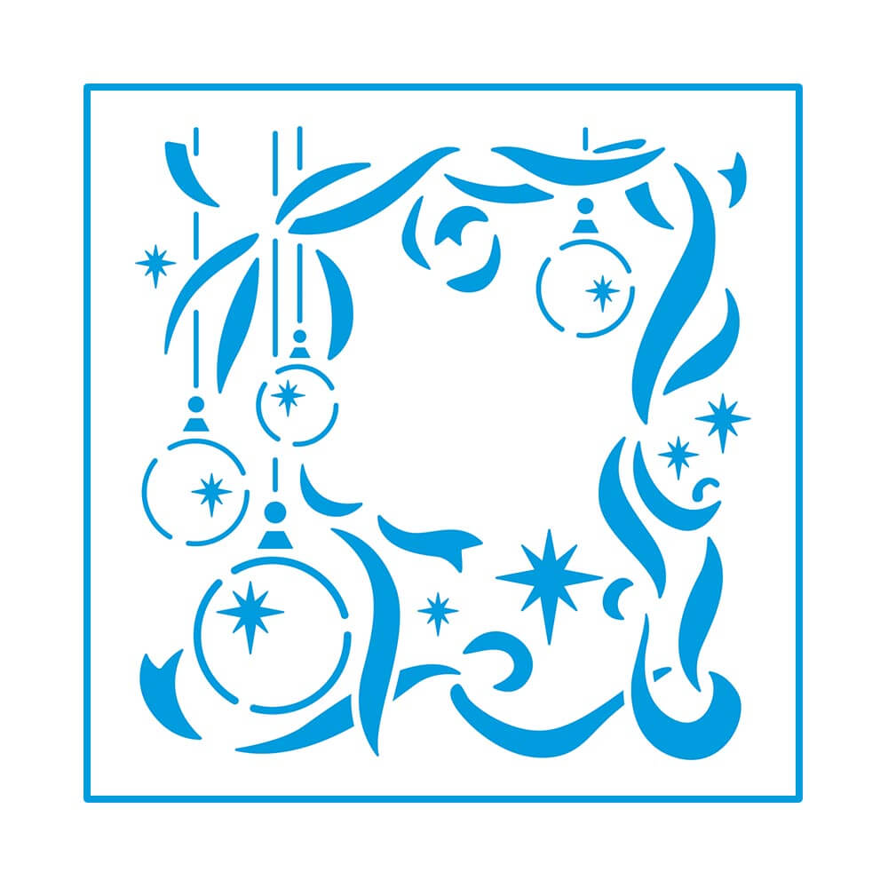 Stencil Litoarte 14x14 STAN-009 Natal Moldura Natalina - Palácio da Arte