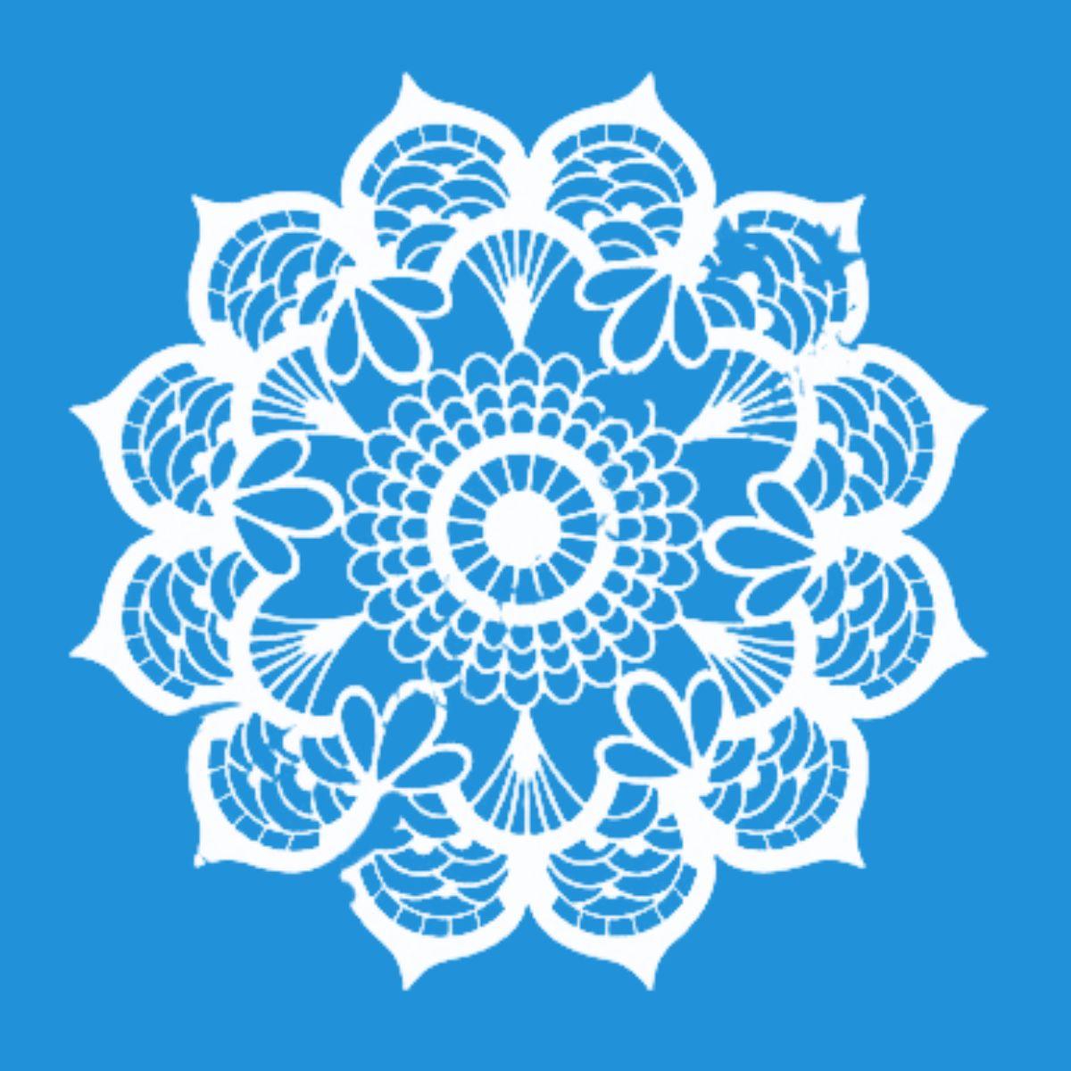 Stencil Litoarte 16x21 STA2-015 Mandala Rendada - Palácio da Arte