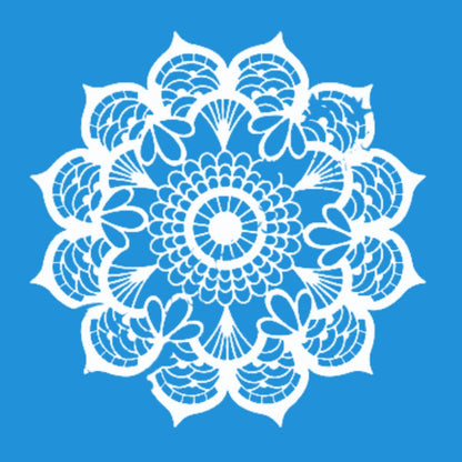 Stencil Litoarte 16x21 STA2-015 Mandala Rendada - Palácio da Arte