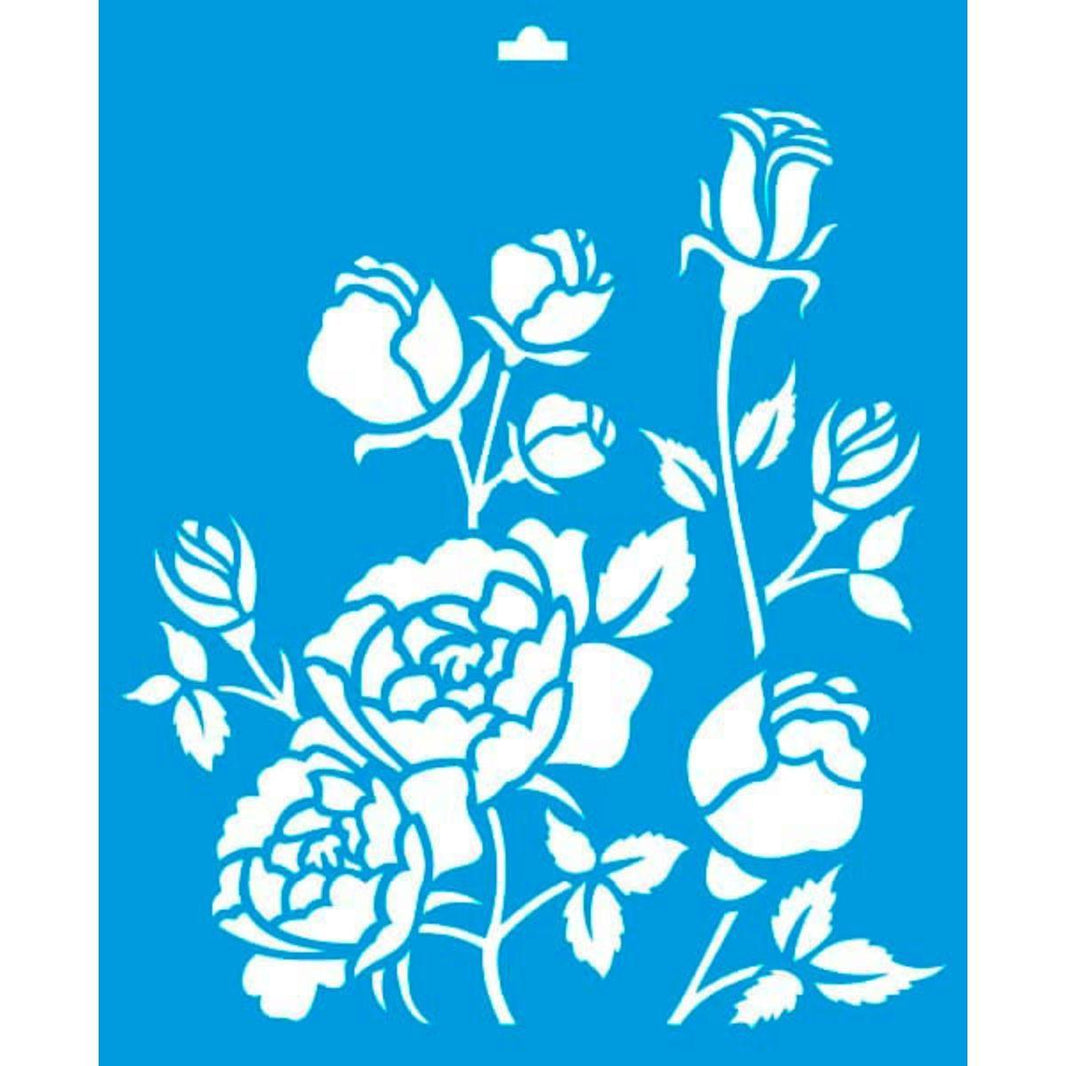 Stencil Litoarte 17x21 STM-014 Flores - Palácio da Arte