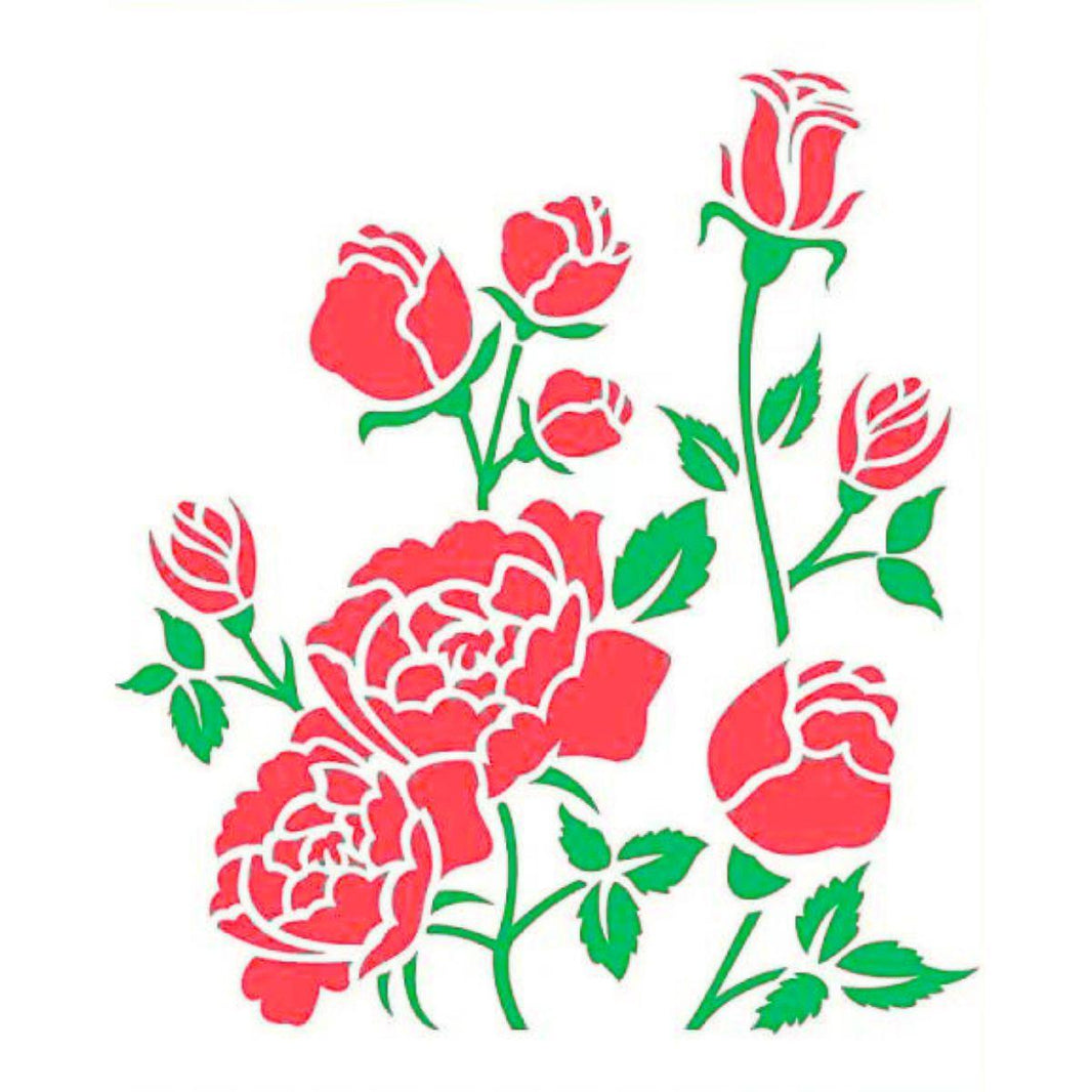 Stencil Litoarte 17x21 STM-014 Flores - Palácio da Arte