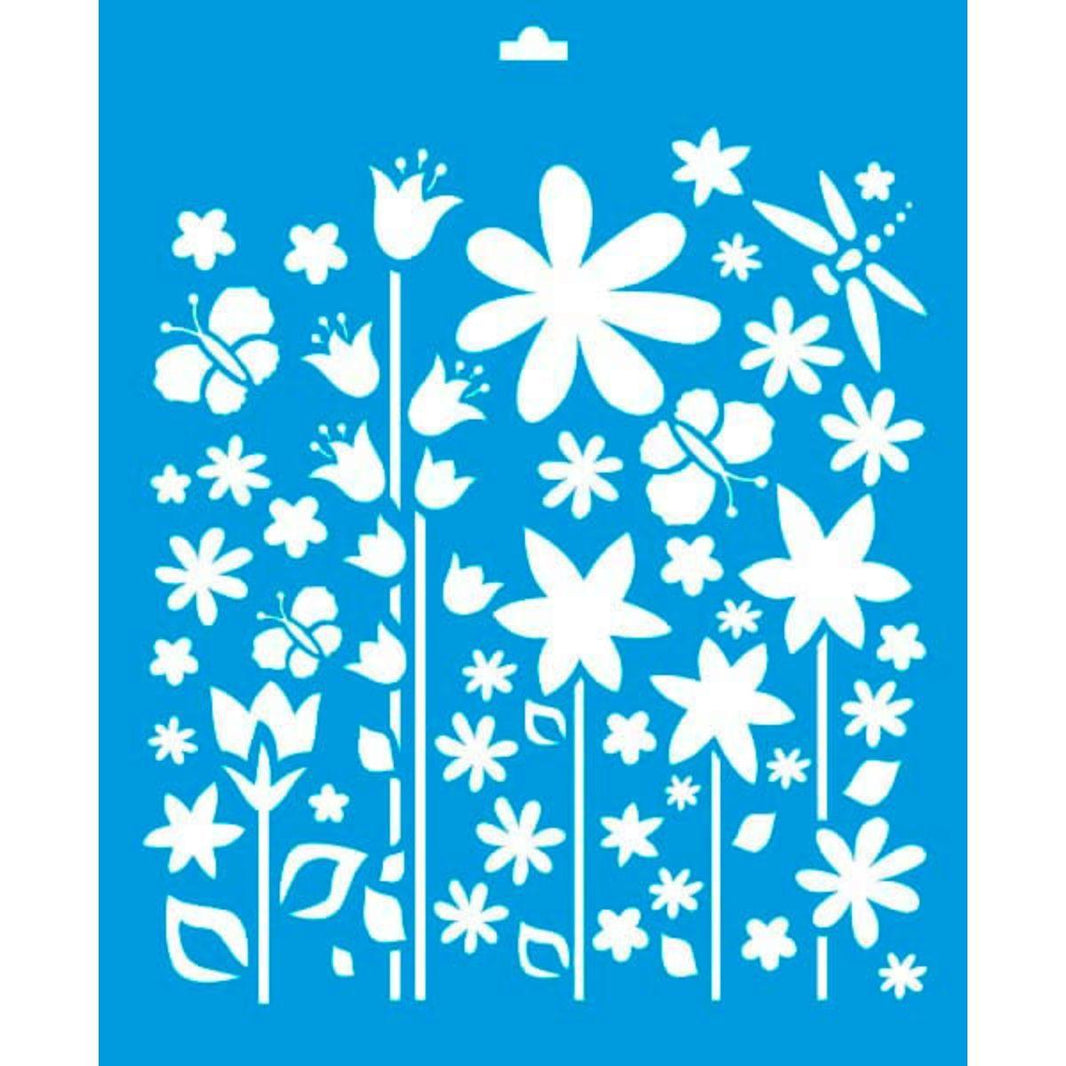 Stencil Litoarte 17x21 STM-016 Flores - Palácio da Arte