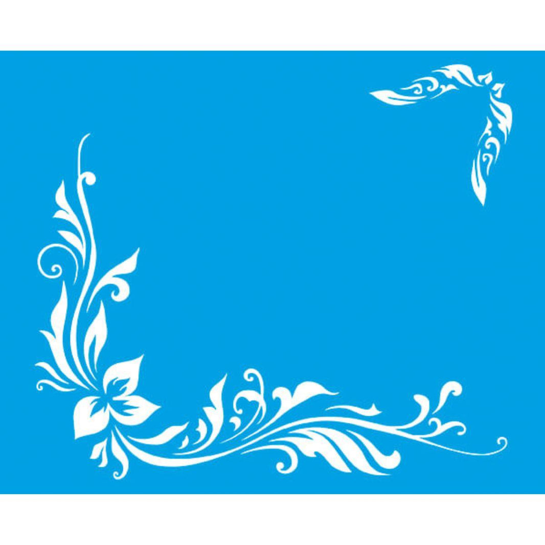 Stencil Litoarte 17x21 STM-056 Flores - Palácio da Arte
