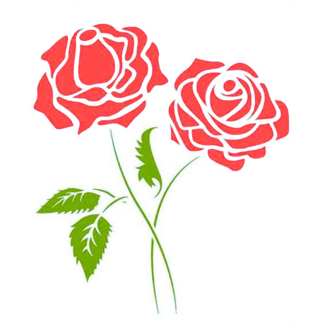 Stencil Litoarte 17x21 STM-147 Flores Rosas - Palácio da Arte
