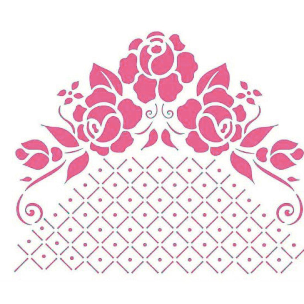Stencil Litoarte 17x21 STM-158 Flores - Palácio da Arte