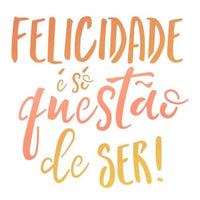Stencil Litoarte 17x21 STM-685 Frase Felicidade - Palácio da Arte