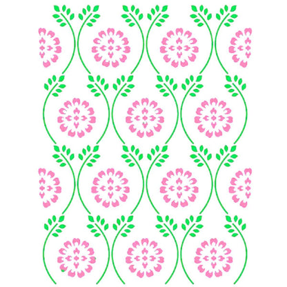 Stencil Litoarte 17x21 STM-689 Estampa Flores - Palácio da Arte