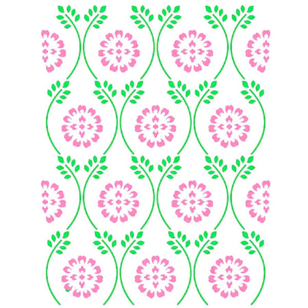 Stencil Litoarte 17x21 STM-689 Estampa Flores - Palácio da Arte