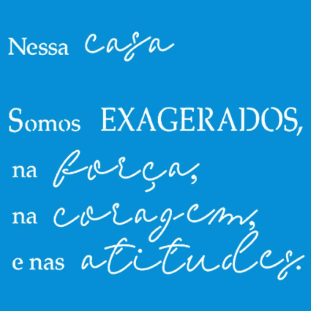 Stencil Litoarte 17x21 STM-713 Frase Nessa Casa - Palácio da Arte