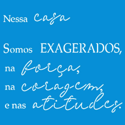Stencil Litoarte 17x21 STM-713 Frase Nessa Casa - Palácio da Arte