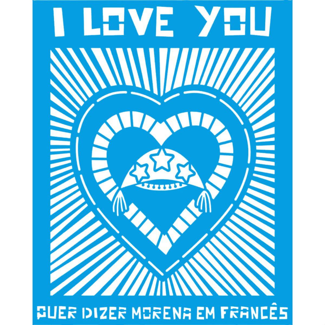 Stencil Litoarte 17x21 STM-734 Nordeste Frase I Love You - Palácio da Arte