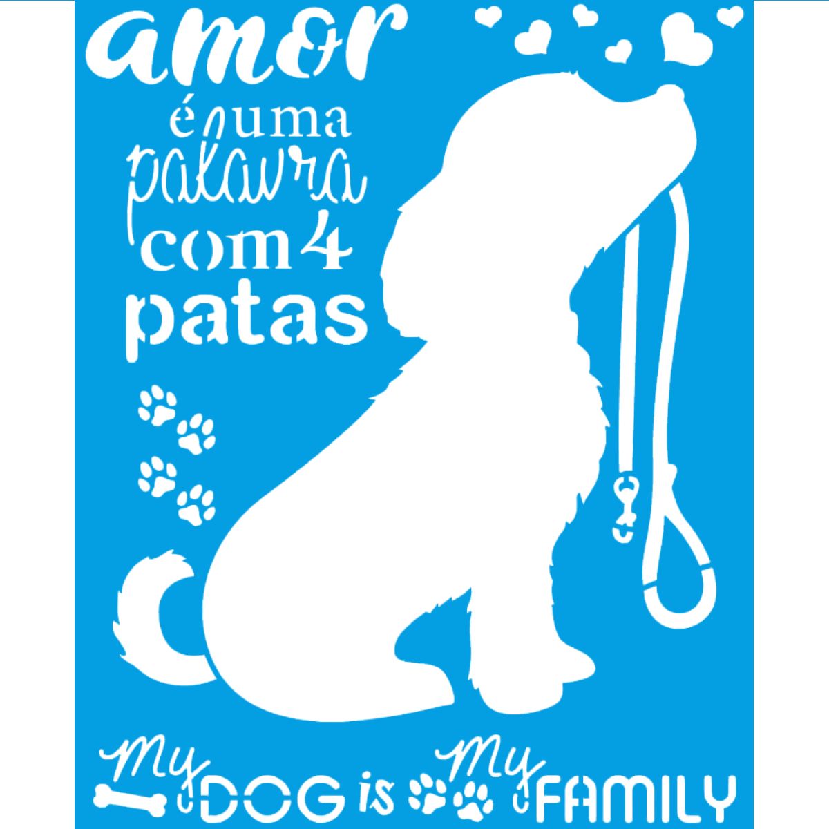 Stencil Litoarte 17x21 STM-769 Cachorro - Palácio da Arte
