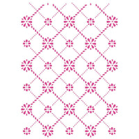 Stencil Litoarte 17x21 STM1-036 Estampa Floral Xadrez - Palácio da Arte