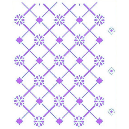 Stencil Litoarte 17x21 STM1-037 Estampa Floral - Palácio da Arte