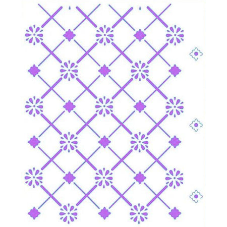 Stencil Litoarte 17x21 STM1-037 Estampa Floral - Palácio da Arte