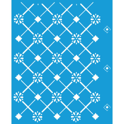 Stencil Litoarte 17x21 STM1-037 Estampa Floral - Palácio da Arte