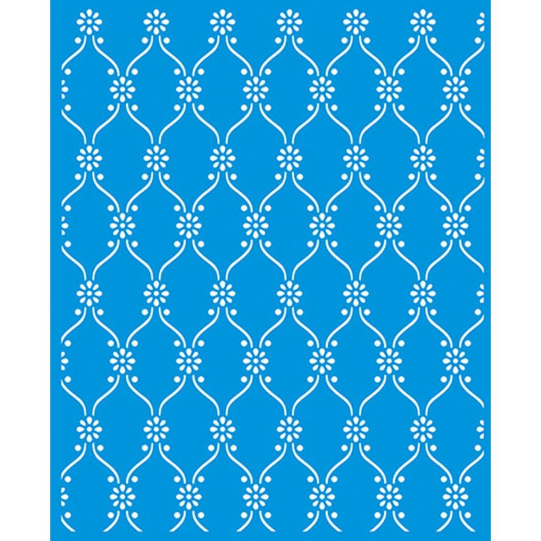 Stencil Litoarte 17x21 STM1-038 Estampa Floral Pequena - Palácio da Arte