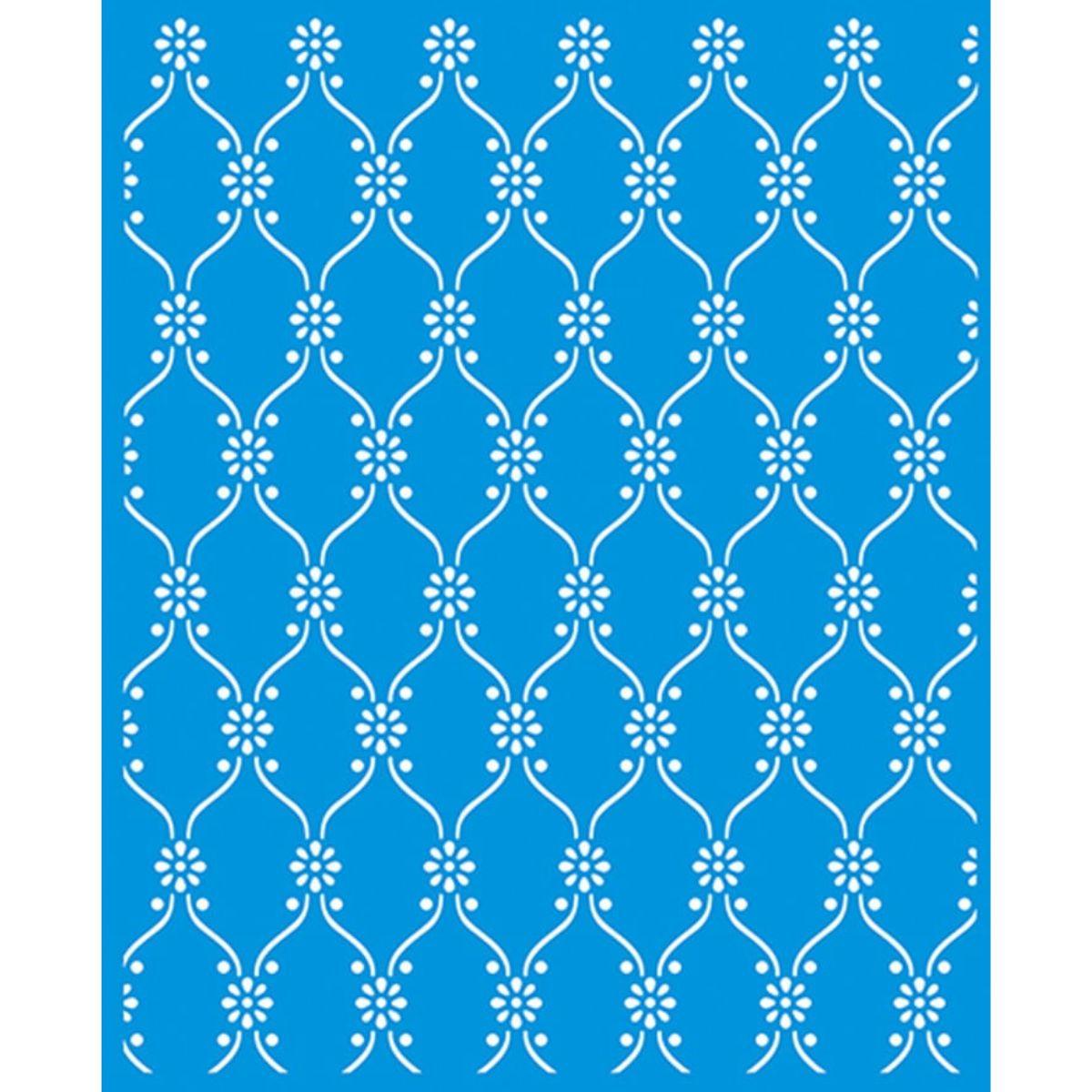 Stencil Litoarte 17x21 STM1-038 Estampa Floral Pequena - Palácio da Arte