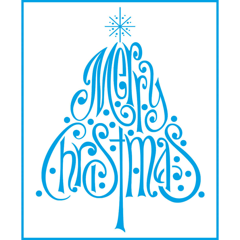 Stencil Litoarte 17x21 STMN-006 Natal Pinheiro - Palácio da Arte
