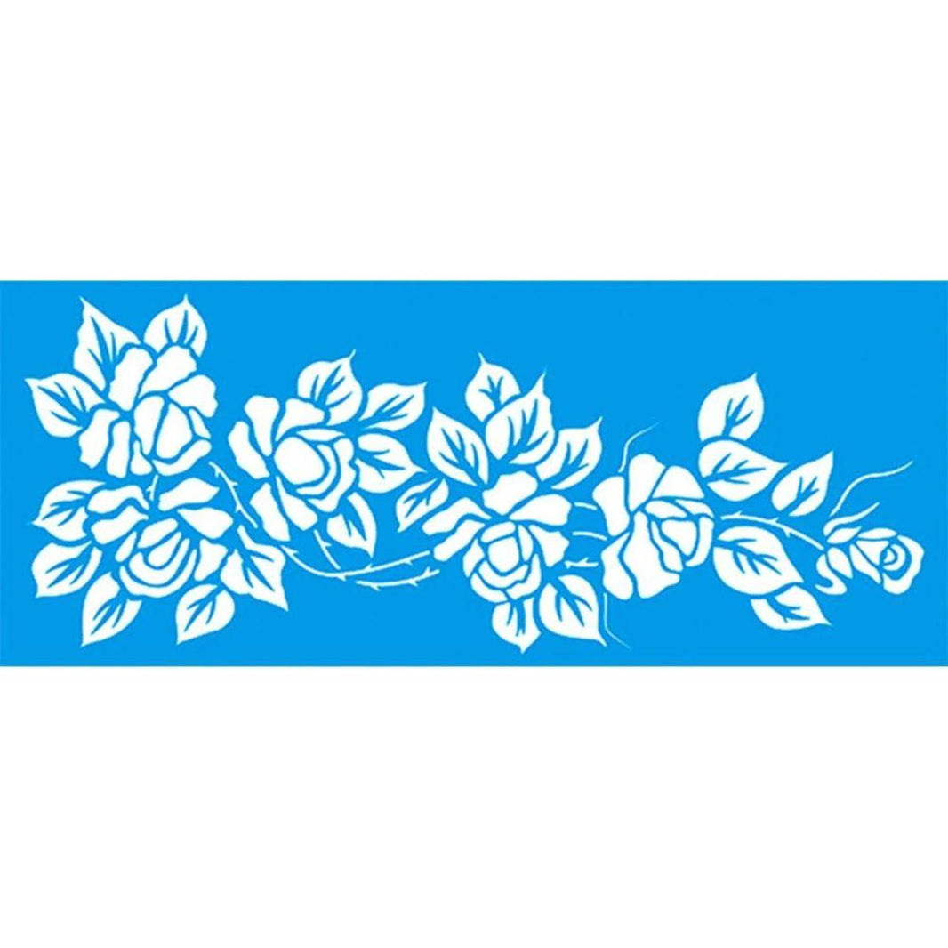 Stencil Litoarte 17x42 STG-048 Flores - Palácio da Arte