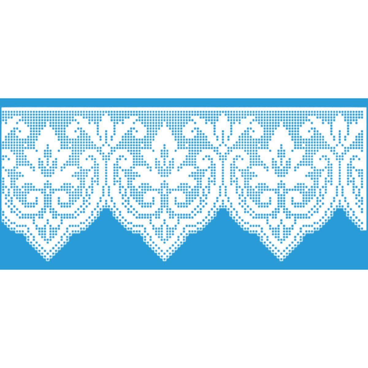 Stencil Litoarte 17x42 STG-078 Renda Filé Arabescos - Palácio da Arte