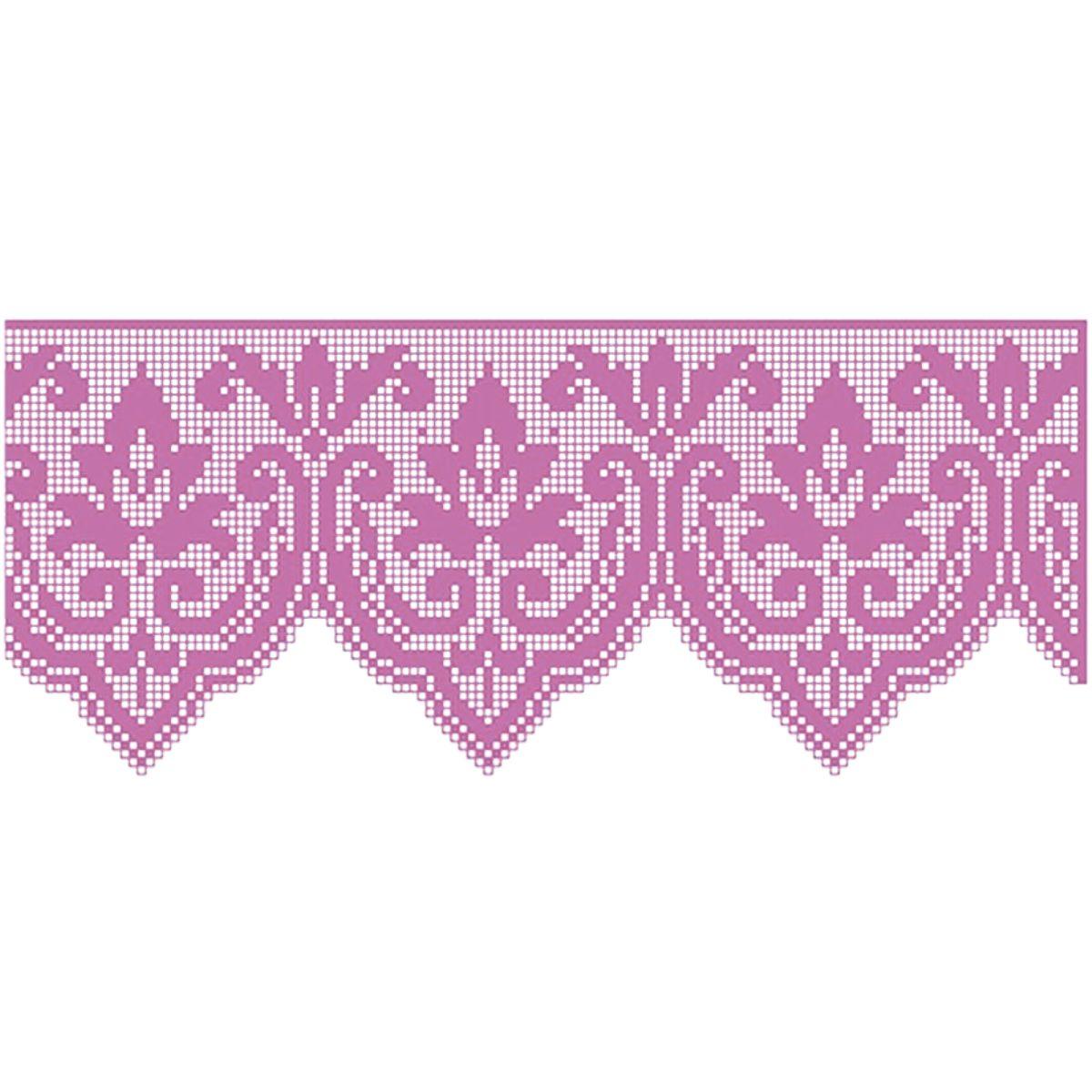 Stencil Litoarte 17x42 STG-078 Renda Filé Arabescos - Palácio da Arte