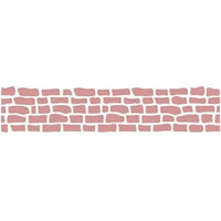 Stencil Litoarte 17X6 STP-002 Tijolos - Palácio da Arte
