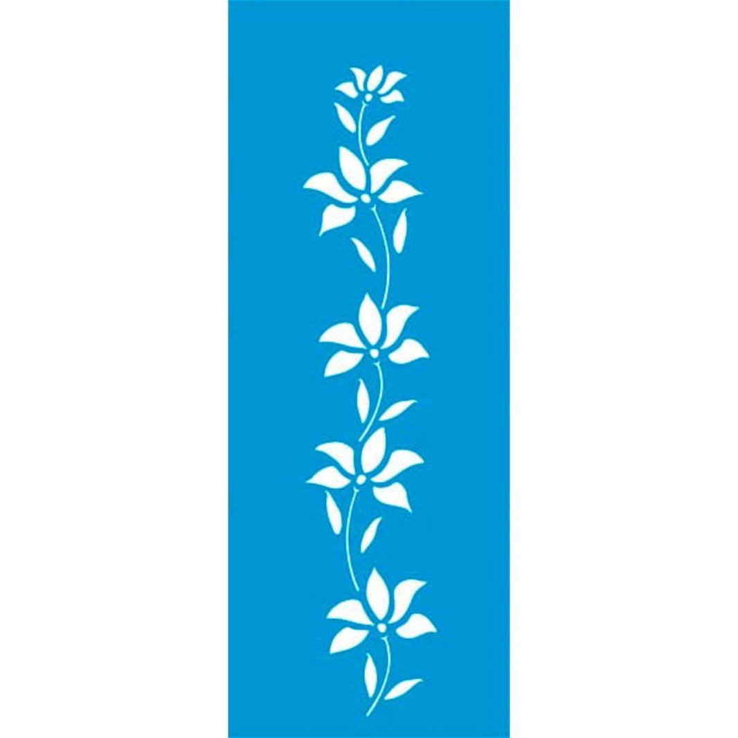 Stencil Litoarte 17X6 STP-055 Flores - Palácio da Arte