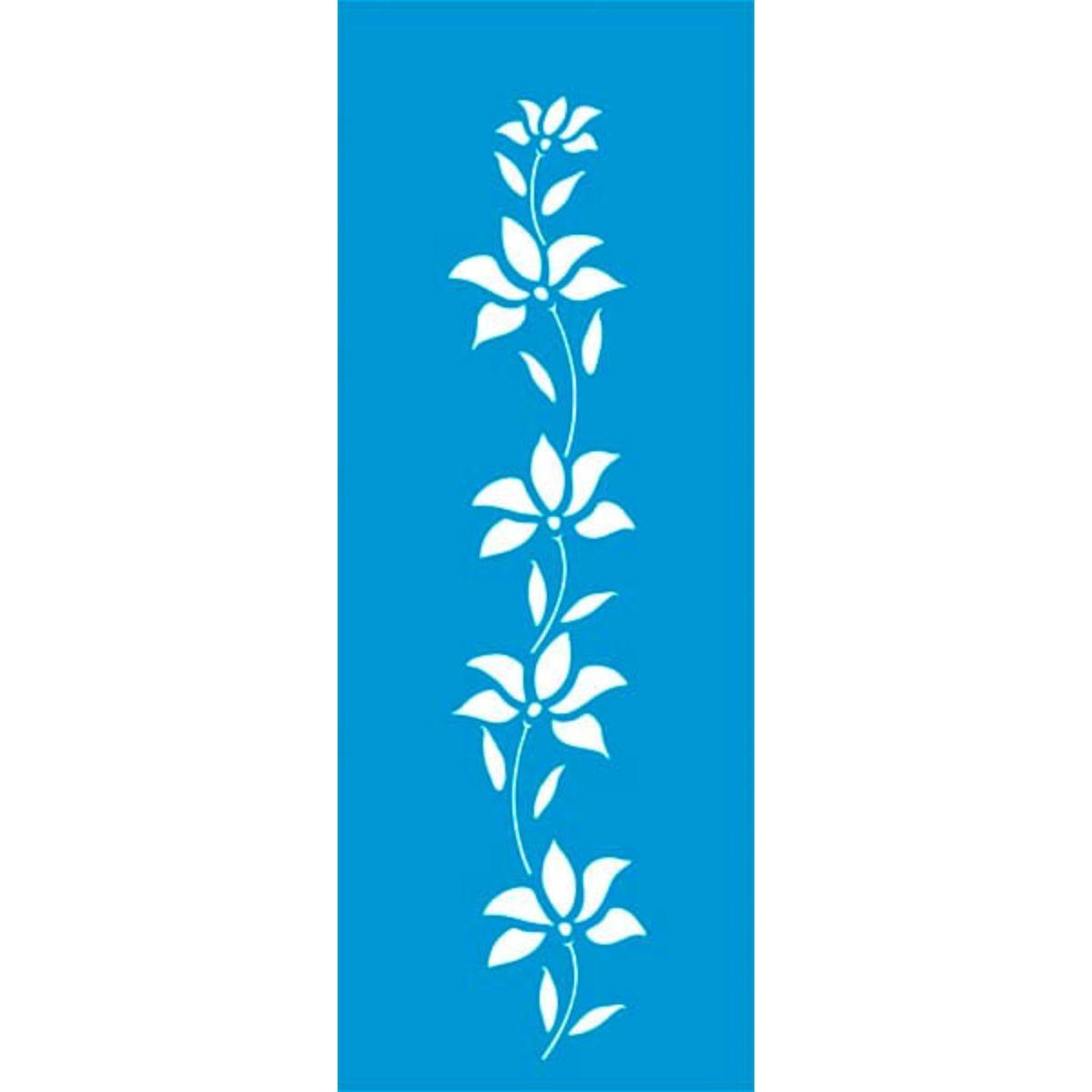 Stencil Litoarte 17X6 STP-055 Flores - Palácio da Arte