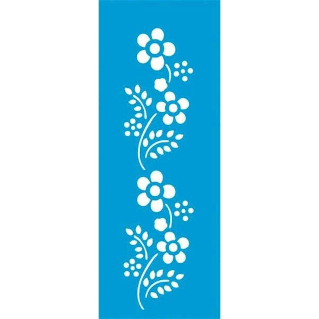 Stencil Litoarte 17X6 STP-056 Arabesco Flor II - Palácio da Arte