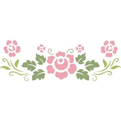 Stencil Litoarte 17X6 STP-079 Flores - Palácio da Arte