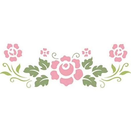 Stencil Litoarte 17X6 STP-079 Flores - Palácio da Arte