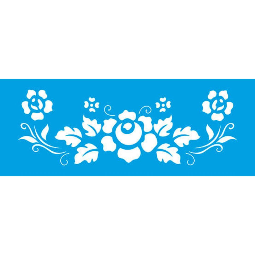 Stencil Litoarte 17X6 STP-079 Flores - Palácio da Arte