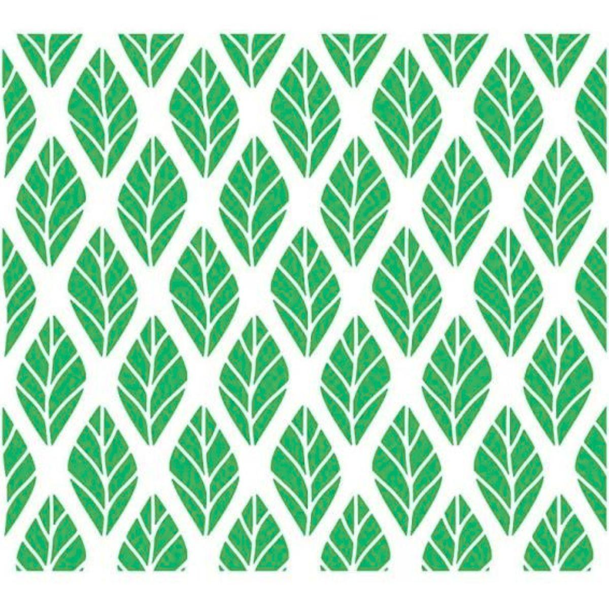 Stencil Litoarte 20x20 STXX-071 Estampa de Folhas - Palácio da Arte