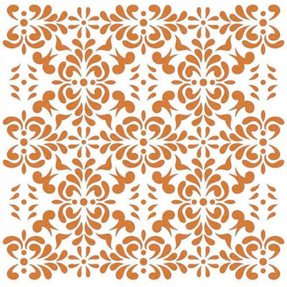 Stencil Litoarte 20x20 STXX-161 Estampa de Ornamentos e Arabescos - Palácio da Arte