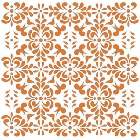 Stencil Litoarte 20x20 STXX-161 Estampa de Ornamentos e Arabescos - Palácio da Arte