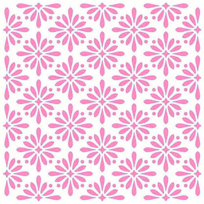 Stencil Litoarte 20x20 STXX-162 Estampa de Ornamentos Florais - Palácio da Arte