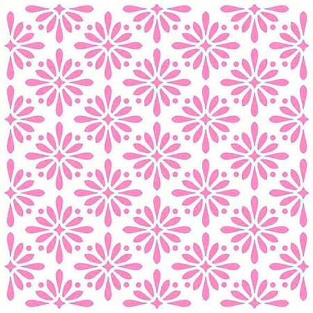 Stencil Litoarte 20x20 STXX-162 Estampa de Ornamentos Florais - Palácio da Arte