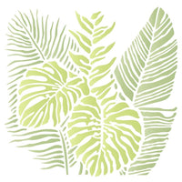 Stencil Litoarte 20x20 STXX-183 Folhas Tropicais - Palácio da Arte