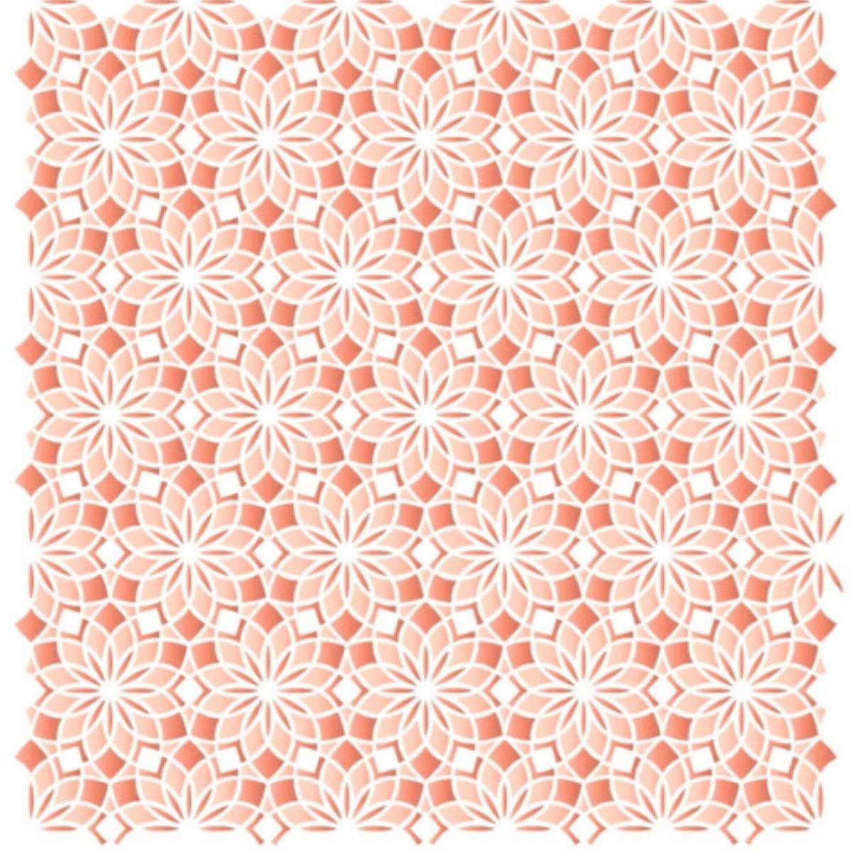 Stencil Litoarte 20x20 STXX-211 Textura Mandala Cobogó - Palácio da Arte