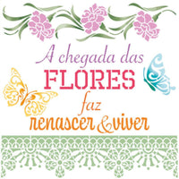 Stencil Litoarte 20x20 STXX-220 A Chegada das Flores - Palácio da Arte