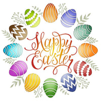 Stencil Litoarte 20x20 STXX-297 Guirlanda Happy Easter - Palácio da Arte