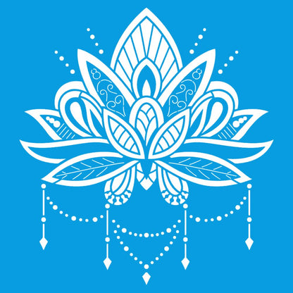 Stencil Litoarte 20x20 STXX-303 Esotérico Místico Flor de Lótus - Palácio da Arte