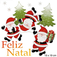 Stencil Litoarte 20x20 STXXN-007 Natal Papais Noéis Divertidos - Palácio da Arte
